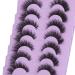 Fanxiton Natural Look Fluffy Wispy D Curl Cat Eye False Eyelashes - Short Faux Mink Lashes 7 Pairs Pack - Buy Online on GoSupps.com