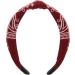 Zac's Alter Ego Retro Vintage Style Paisley Knot 30mm Width Padded Aliceband Burgundy - Buy Online on GoSupps.com