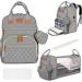 Cherrysea Diaper Bag Backpack with Changing Station - Multifunctional Baby Mom Bag for Boys and Girls | Grey Diaper Backpack with Bassinet and Stroller Straps - Buy Online on GoSupps.com