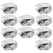 Lot de 10 Bonnets de Coiffure en Aluminium Argent Isolation Thermique lastiques Taille Unique Bonnet Isolant pour Coloration Cheveux Domicile et Salon Soins Capillaires et