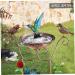 2-in-1 Metal Bird Water & Feed Station with Decorative Butterfly - Wet Mosy Bird Potions & Garden Tin Grilles - Retro Removable Bird Water Dispenser - Buy Online on GoSupps.com