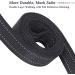 VIVAGLORY Traffic Handle Dog Lead - Strong Reflective Leash with Two Padded Handles - 1.2m x 2.5cm - Black - Buy Online on GoSupps.com