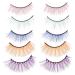 FOMIYES 20 Pairs Colored False Eyelashes Synthetic Fiber Eyelash Handmade Eyelash Makeup Eyelashes Rainbow Eyelashes Luxurious Eyelashes Fake Lashes Color Lashes Imitation 5d Set Soft 1 Count (Pack of 1) Assorted Color 4x4pcs