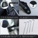 MAIZOA Outdoor Bike Cover Shed Tent | Waterproof 210D Oxford Fabric | Aluminum Alloy Bracket | Storage for 2 Bicycles or Tricycles | Black - Buy Online on GoSupps.com