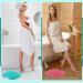 Rtteri Silicone Shower Foot Scrubber Set - Exfoliating Massager & Back Washer with Non-Slip Suction Cups - Pink/Green - For Men and Women - Buy Online on GoSupps.com