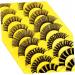 50 Pairs Fluffy Natural Fake Eyelashes - Realistic Full Strip Lashes for Women | Bulk Makeup Tools - Buy Online on GoSupps.com