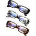 V.W.E. 3 Pairs Rectangle Blue Light Blocking Reading Glasses for Women - Retro Bold Design Anti Eyestrain & UV Glare Protection Assorted Strength 1.75x - Buy Online on GoSupps.com