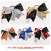 DEEKA 12 PCS 8 Large Glitter Cheer Bows - Black/Gold - Handmade for Cheerleader Girls and Sports - Ponytail Holder - Pack of 12 - Buy Online on GoSupps.com