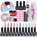 Gel Nail Kit Gel Nail Polish Kit with 54W LED Light - 12 Widely Spring Color Gel Nail Polish Set Stater Kit for Gel Manicure Beginner Nail Art Lover Fashion Packaging for Gift Set 12 colors light