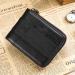 Leather Bifold Zipper Wallet for Men Travel Purse Pouch Gift Black - Buy Online on GoSupps.com