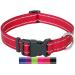 Dey-Premium dog collar nylon reflective adjustable for small and large dogs many colors and sizes collar dog puppy dog neck straps cat neck puppy neck red XS xS -1.0 x21-30 cm red-reflective