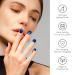 Nailog Sapphire Blue Nail Foils - 20PC Self-Adhesive UV Hardening Nail Stickers | Long-Lasting Fingernail Gel Strips | Perfect Gift for Women Girlfriends & Mother's Day - Buy Online on GoSupps.com