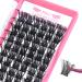 Cluster Lashes 72 Pcs Individual Lashes Lash Clusters DIY Eyelash Extension Super Thin Band Reusable Soft & Comfortable (Into You-01-D-8-16mix) 8-16 mix Into You-01