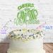 Cakeshop Cake Decoration Pack | Cheers Beers Happy Birthday Premium Double Sided Glitter Card Cake Topper & 25g Party Pack of Cake Sugar Sprinkles | Custom Age Cake Decorations (Green) Non-Prime Glitter Card: Green - Buy Online on GoSupps.com