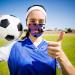 50PC 3-Ply Disposable_Face_Mask with Football Patterns Design Breathable Comfortable for Women Men Adults Use - Buy Online on GoSupps.com