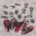 RUNRAYAY 28pcs 3D Halloween Nail Charms Cross Chrome Metal Nail Art Charm Vintage Gothic Retro Punk Skulls Mixed for Manicure Craft DIY Nail Art Decoration Accessories with a Box - Buy Online on GoSupps.com