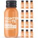 Fighter Shots Ginger Manuka Honey (12x60ml) | Award Winning Fresh & Fiery Ginger Shots | Cold Pressed Ginger Root for Immune Support | Boosts Energy | 100% Natural | No Nasties | A Perfect Pick Me Up