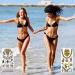 Gold Temporary Tattoos - 10 Sheets, 100+ Designs for Women, Metallic Face Glitter Stickers, Waterproof, Realistic and Long-Lasting - Buy Online on GoSupps.com