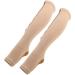 FOTABPYTI Compression Stockings Comfortable Elastic L/XL Zipper Socks (Skin Color + Copper Bottom)