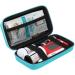 Bovke Diabetes Supplies Case diabetes travel bag for test kit blood sugar measuring devices test strips medication lancets needles syringes and other diabetes supplies turquoise