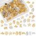 OLYCRAFT 100pcs Seashells Resin Fillers 7-Style 3-Colors Ocean Theme Alloy Epoxy Resin Cabochons Mermaid Starfish Tropical Fish Coral Resin Filling Charms Accessories for Resin Jewelry Making Ocean Mermaid & Scallop & St...