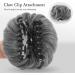 FESHFEN Gray & White Tips Messy Bun Hair Piece for Women - Synthetic Chignon Hairpiece with Claw Clip for Updos - Curly Wavy Scrunchies Hair Bun (1PCS) - Buy Online on GoSupps.com
