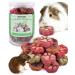 Bissap 20PCS Bunny Chew Toys , Mixed Natural Timothy Hay Rose Carrot Fruit Chinchillas Chewing Toys and Treats for Rabbits Bunnies Guinea Pigs Hamsters Gerbils and Other Small Animals Molar Snacks
