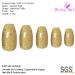Bling Art False Nails - Gold Gel Ballerina Coffin 24 Long Artificial Nails with Glue for Perfect Manicure - Buy Online on GoSupps.com