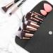 Start Makers 12Pcs Marble Makeup Brushes Set with Blender & Pouch - Black - Buy Online on GoSupps.com