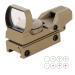 ESSLNB Red Green Dot Sight Reflex Sight Scope with 4 Reticles and 20/22mm Rail Mounts Waterproof Shockproof with 5 Adjustable Brightness sand color