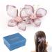 Mistofu Large Hair Barrettes Clips For Thick Hair  Pink Fancy Hair Bows For Women Thin Hair Accessories Handmade Copper Wire