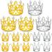 15Pcs Crown Cake Topper Gold Silver Mini Crowns Small Crystal Pearl Cupcake Toppers for Flower Arrangements Cupcake Baby Shower Birthday Party Wedding Decor Gold Silver