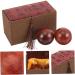 Gleavi Gymnastics Handballs & Massage Balls Set - Wooden Fitness Stress Relief Baoding Balls in Rosewood Gift Box - Buy Online on GoSupps.com