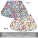 CounterArt Meadow Floral Wedge Shaped Reversible Placemat 4 Pack - Made in USA - Easy Care - 17.75 x 11.25 - Colorful & Flexible - Wipes Clean Easily - Buy Online on GoSupps.com