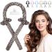Heatless Curling Rod Headband  IENIN No Heat Curlers Hair Rollers to Sleep in Curl Ribbon with Scrunchies Hair Clips Overnight Hair Curlers for Women Long Hair Styling Tools(Leopard) B-Leopard