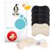 biped HEALTH 4 pairs of heel pads for shoes that are too big and for heel pain - self-adhesive heel protectors - breathable heel cushions to prevent blisters and chafing z2809(champagne/black) Champagne / Black