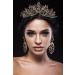 Black Baroque Queen Crown | Rhinestone Wedding Tiara for Women - Buy Online on GoSupps.com