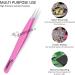 ZAMAHA UK Japanese Stainless Steel Lash Extension Tweezers - Boot Shape Curved 3D 4D 6D Angled Tip Precision tools (Pink) - 2PCS - Buy Online on GoSupps.com