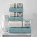 Class Home Collection 6-Piece Jacquard Cotton Bath Towels Set - Alya Turquoise | Premium Quality & International Shipping - Buy Online on GoSupps.com