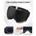 MUSICOZY 3D Contoured Memory Foam Sleep Eye Mask for Side Sleepers - Breathable Black Mask for Insomnia, Travel, and Meditation - Buy Online on GoSupps.com