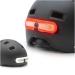 Powerful overade lum front and re -lighting for bicycles scooters or helmets - 8 light modes (5 red - 3 white).Brake light function with the oxibrake brake handle