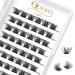 Eyelashes Individual Quewel Individual eyelash cluster lashes mega d curl 10mm eyelash segments wide foundation individual eyelashes for eyes make-up diy eyelash extensions (mega-d-10mm) 1 piece (1 Pack) mega-d10mm