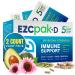 EZC Pak 5-Day Immune System Booster with Echinacea Vitamin C Zinc & Vitamin D - Tapered Immune Support Supplement for Adults - Supports Immunity Easy Travel-Size Supplement Pack - (Pack of 2) 1 Count (Pack of 2)