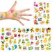 3sscha 8 Sheets Summer Pineapple Temporary Tattoo for Kids Cartoon Flamingo Swim Ring Non-toxic Tats Stickers Waterproof Palm Ice Cream Body Sticker Art Decal Beach Party Favor Supplies for Boys Girls 1. Pineapple