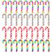 100Pcs Clay Candy Canes Red White Candy Canes Christmas Candy Cane Faux Candy Cane Christmas Stick Mini Polymer Soft Clay DIY Decoration for Nail Art Kit DIY Cake Food(3CM-4Color) 3CM -4Color