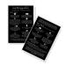 Scalp Micropigmentation Aftercare Instruction Card | Package of 30 | Size 4 x 6 inches Postcard | Black with White Design
