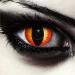 Design lenses colored red cat eyes Halloween costume contact lenses 1 pair (2 pieces) soft dragon color lenses without strength Red Dragon "Red Star Cateye