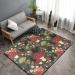 Flannel Carpet Bright Mushrooms Art Picture 60 x 39 in Non-Slip Durable Suitable for Living Room and Office Bedroom - Buy Online on GoSupps.com