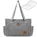 Micu micu diaper bag stroller with diaper pad on the way mommy bag clinic bag birth stroller bag large capacity waterproof tissue 50x14x30cm gray