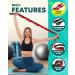 Stretching Strap with Loops - Non Elastic Yoga & Physical Therapy Band - 10 Loops for Flexibility & Exercise - Red - Buy Online on GoSupps.com